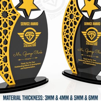 Intra απο ξύλο plywood 3mm-4mm πάχος Award Trophy κοπής με λέιζερ Δίασταση 9x1 cm INTRAFABR-119476540 - Image 1