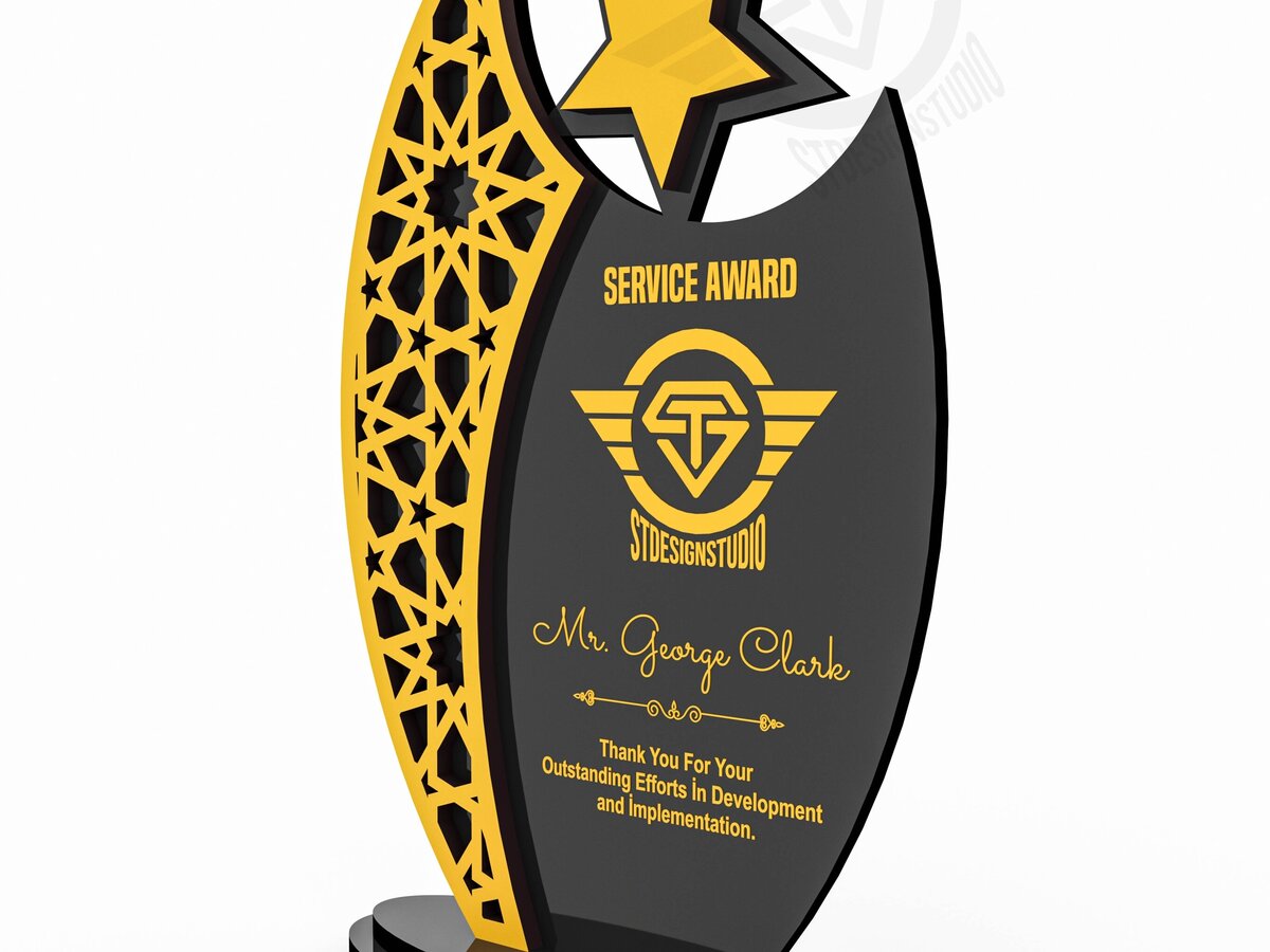 Intra απο ξύλο plywood 3mm-4mm πάχος Award Trophy κοπής με λέιζερ Δίασταση 9x1 cm INTRAFABR-119476540 - Image 2