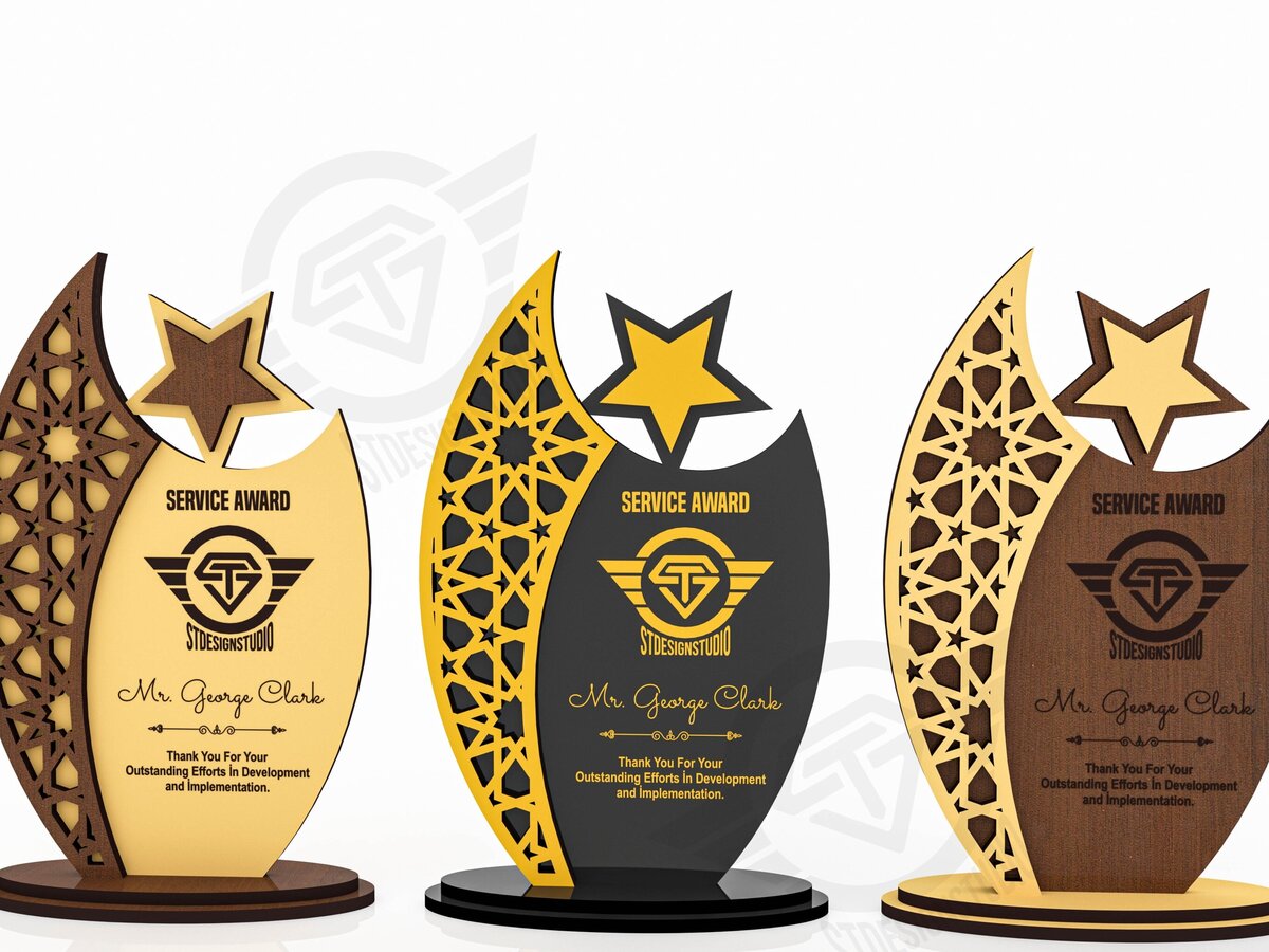 Intra απο ξύλο plywood 3mm-4mm πάχος Award Trophy κοπής με λέιζερ Δίασταση 9x1 cm INTRAFABR-119476540 - Image 5