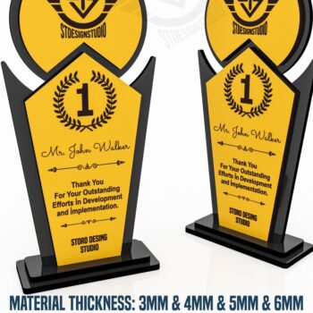 Intra απο ξύλο plywood 3mm-4mm πάχος Award Trophy κοπής με λέιζερ Δίασταση 9x1 cm INTRAFABR-119476534 - Image 1