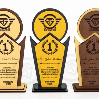 Intra απο ξύλο plywood 3mm-4mm πάχος Award Trophy κοπής με λέιζερ Δίασταση 9x1 cm INTRAFABR-119476534 - Image 3