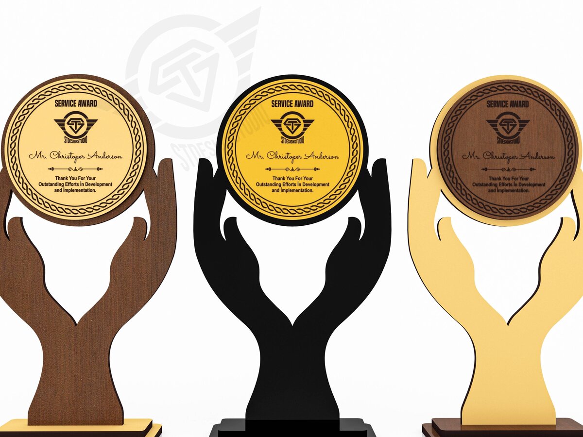 Intra απο ξύλο plywood 3mm-4mm πάχος Award Trophy κοπής με λέιζερ Δίασταση 15x15 cm INTRAFABR-119476541 - Image 4