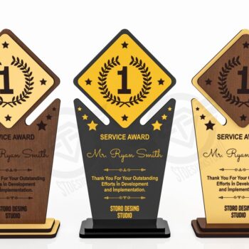 Intra απο ξύλο plywood 3mm-4mm πάχος Award Trophy κοπής με λέιζερ Δίασταση 9x1 cm INTRAFABR-119476532 - Image 5