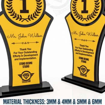 Intra απο ξύλο plywood 3mm-4mm πάχος Award Trophy κοπής με λέιζερ Δίασταση 15x15 cm INTRAFABR-119476536 - Image 1