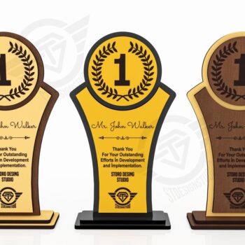 Intra απο ξύλο plywood 3mm-4mm πάχος Award Trophy κοπής με λέιζερ Δίασταση 15x15 cm INTRAFABR-119476536 - Image 5