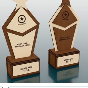 Intra απο ξύλο plywood 3mm-4mm πάχος Award Trophy , Wood Award Δίασταση 15x15 cm INTRAFABR-52603481