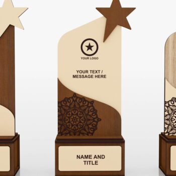 Intra απο ξύλο plywood 3mm-4mm πάχος Award Trophy , Wood Award Δίασταση 15x15 cm INTRAFABR-52603549 - Image 2