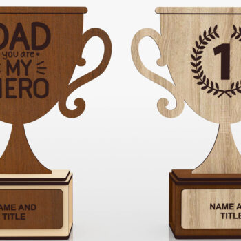 Intra απο ξύλο plywood 3mm-4mm πάχος Award Trophy , Wood Award Δίασταση 15x15 cm INTRAFABR-54716884 - Image 3