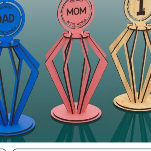 Intra απο ξύλο plywood 3mm-4mm πάχος Award Trophy , Wood Award Δίασταση 15x15 cm INTRAFABR-49941969