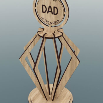 Intra απο ξύλο plywood 3mm-4mm πάχος Award Trophy , Wood Award Δίασταση 15x15 cm INTRAFABR-49941969 - Image 2