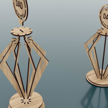 Intra απο ξύλο plywood 3mm-4mm πάχος Award Trophy , Wood Award Δίασταση 15x15 cm INTRAFABR-49941969 - Image 3