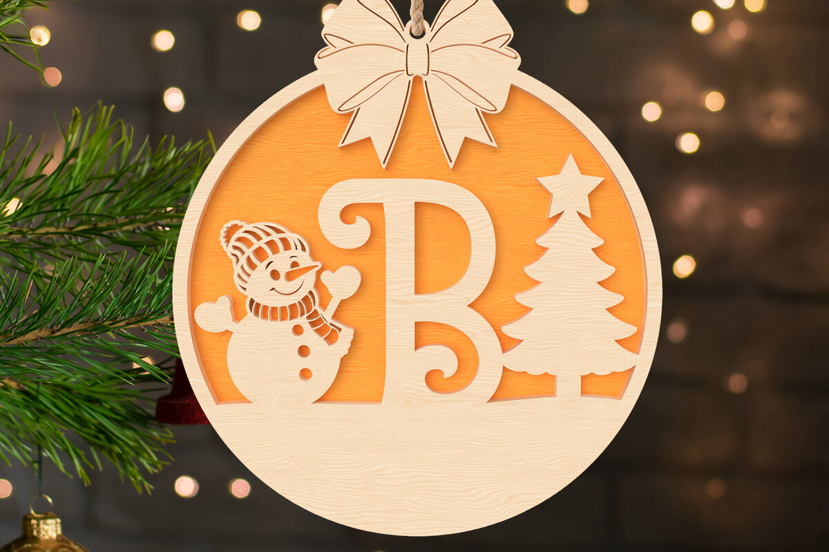 Intra απο ξύλο plywood 3mm-4mm πάχος B Αρχικό Χριστουγεννιάτικο Στολίδι Δίασταση 3x3 cm INTRAFABR-107429388