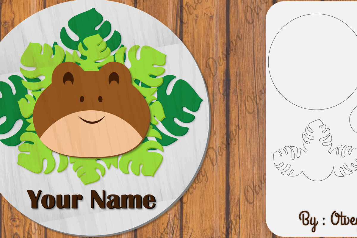 Intra απο ξύλο plywood 3mm-4mm πάχος Πινακίδα ονόματος μωρών ζώων Δίασταση 30x20 cm INTRAFABR-100161150