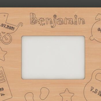 Intra απο ξύλο plywood 3mm-4mm πάχος Πλαίσιο λεπτομερειών γέννησης ανακοίνωσης μωρού Δίασταση 30x20 cm INTRAFABR-39426901 - Image 6