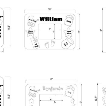 Intra απο ξύλο plywood 3mm-4mm πάχος Πλαίσιο λεπτομερειών γέννησης ανακοίνωσης μωρού Δίασταση 30x20 cm INTRAFABR-39426901 - Image 8
