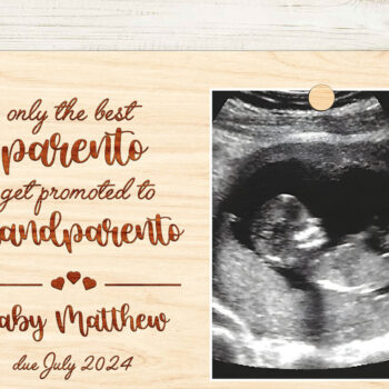 Intra απο ξύλο plywood 3mm-4mm πάχος Ανακοίνωση για το μωρό γιαγιά και γιαγιά Δίασταση 20x30 cm INTRAFABR-97025249 - Image 2