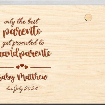 Intra απο ξύλο plywood 3mm-4mm πάχος Ανακοίνωση για το μωρό γιαγιά και γιαγιά Δίασταση 20x30 cm INTRAFABR-97025249 - Image 3