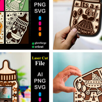 Intra απο ξύλο plywood 3mm-4mm πάχος Baby Ανακοίνωση Mega Δίασταση 15x15 cm INTRAFABR-69855660 - Image 1