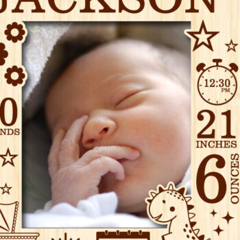 Intra απο ξύλο plywood 3mm-4mm πάχος Βρεφική Ανακοίνωση Κορνίζα Φωτογραφιών Κοπή  Δίασταση 20x30 cm INTRAFABR-115529601 - Image 2