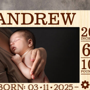 Intra απο ξύλο plywood 3mm-4mm πάχος Βρεφική Ανακοίνωση Κορνίζα Φωτογραφιών Κοπή  Δίασταση 20x30 cm INTRAFABR-115529638 - Image 1