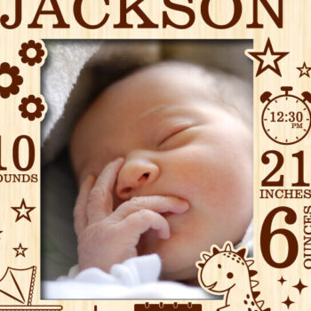 Intra απο ξύλο plywood 3mm-4mm πάχος Βρεφική Ανακοίνωση Κορνίζα Φωτογραφιών Κοπή  Δίασταση 20x30 cm INTRAFABR-115529647 - Image 7