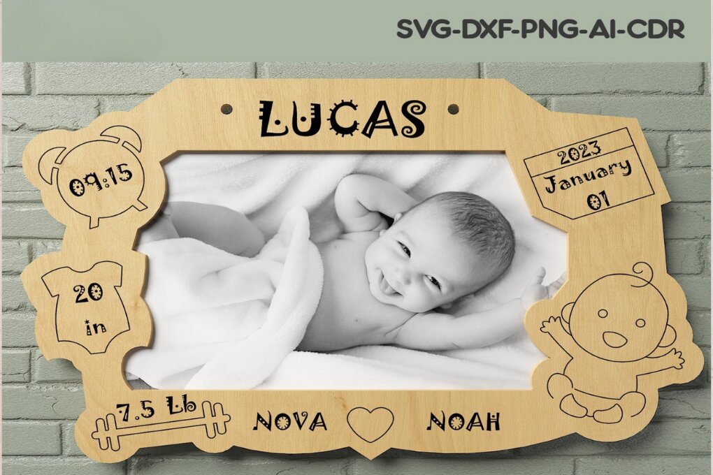 Intra απο ξύλο plywood 3mm-4mm πάχος Ανακοίνωση μωρού 267 Δίασταση 20x30 cm INTRAFABR-118683406