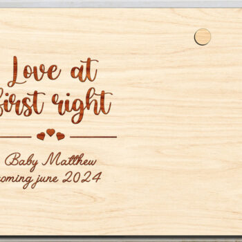 Intra απο ξύλο plywood 3mm-4mm πάχος Βρεφική Ανακοίνωση Ξύλινη πινακίδα Πλάκα Δίασταση 20x30 cm INTRAFABR-97024806 - Image 3