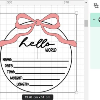 Intra απο ξύλο plywood 3mm-4mm πάχος Ανακοίνωση γέννησης μωρού Stat Sign Δίασταση 30x20 cm INTRAFABR-123307930 - Image 2