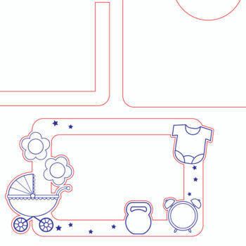 Intra απο ξύλο plywood 3mm-4mm πάχος Κορνίζα γέννησης μωρού Δίασταση 20x30 cm INTRAFABR-102981520 - Image 3