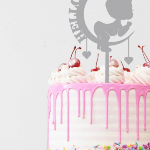 Intra απο ξύλο plywood 3mm-4mm πάχος Baby Birthday Cake Topper, Δίασταση 15×15 cm INTRAFABR-80735994