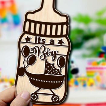 Intra απο ξύλο plywood 3mm-4mm πάχος Ανακοίνωση για αγοράκι με κορνίζα Δίασταση 20x30 cm INTRAFABR-69854599 - Image 3