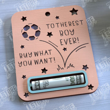 Intra απο ξύλο plywood 3mm-4mm πάχος Baby Boy Money Card | Ευχετήρια κάρτα |CNC Δίασταση 10x20 cm INTRAFABR-97158909 - Image 1