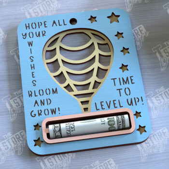 Intra απο ξύλο plywood 3mm-4mm πάχος Baby Boy Money Card | Ευχετήρια κάρτα |CNC Δίασταση 10x20 cm INTRAFABR-97158947 - Image 1