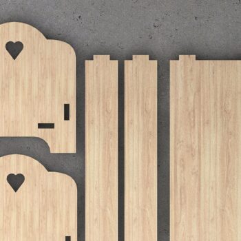 Intra απο ξύλο plywood 3mm-4mm πάχος Βρεφική κούνια , Κοψίματα κούνιας παιδικού σταθμού Δίασταση 30x20 cm INTRAFABR-38597178 - Image 2