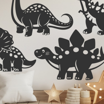 Intra απο ξύλο plywood 3mm-4mm πάχος Baby Dinosaur Silhouette Cut  Δίασταση 15x15 cm INTRAFABR-114469416 - Image 1