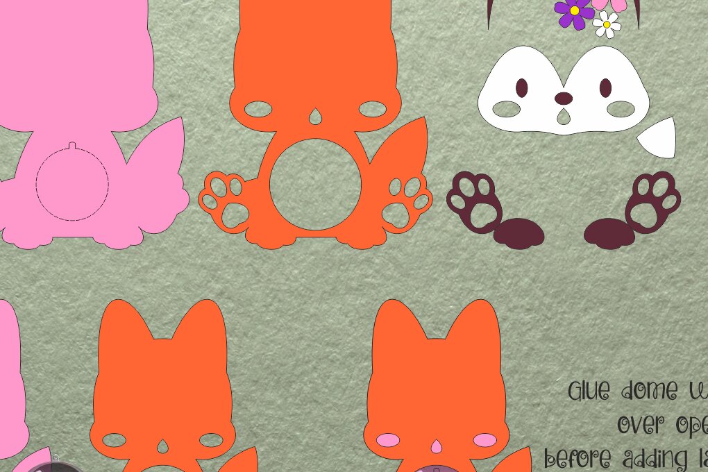 Intra απο ξύλο plywood 3mm-4mm πάχος Baby Fox | Πρότυπο θόλου καραμέλας Δίασταση 30x20 cm INTRAFABR-108278394 - Image 1