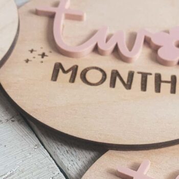 Intra απο ξύλο plywood 3mm-4mm πάχος Baby Girl Milestone Δίασταση 4x4 cm INTRAFABR-75317137 - Image 5