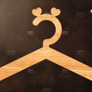 Intra απο ξύλο plywood 3mm-4mm πάχος Baby Hanger κοπής με λέιζερ Δίασταση 15x15 cm INTRAFABR-118334118 - Image 1