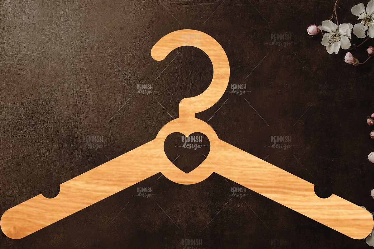 Intra απο ξύλο plywood 3mm-4mm πάχος Baby Hanger κοπής με λέιζερ Δίασταση 15x15 cm INTRAFABR-118335696 - Image 1