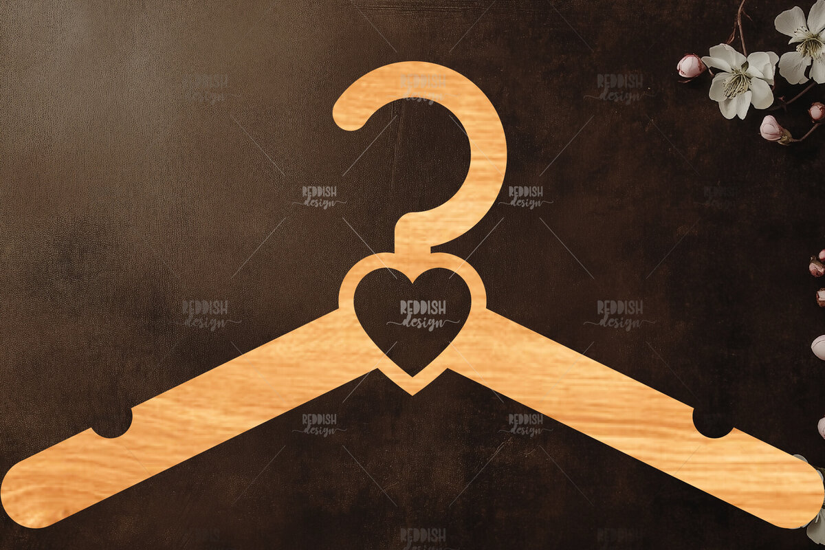 Intra απο ξύλο plywood 3mm-4mm πάχος Baby Hanger κοπής με λέιζερ Δίασταση 15x15 cm INTRAFABR-118335716 - Image 1