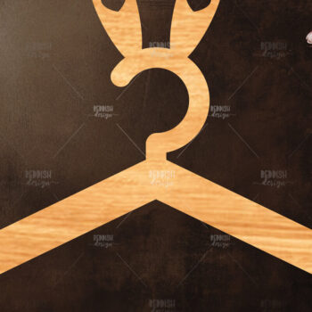 Intra απο ξύλο plywood 3mm-4mm πάχος Baby Hanger κοπής με λέιζερ Δίασταση 15x15 cm INTRAFABR-118334087 - Image 1