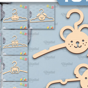 Intra απο ξύλο plywood 3mm-4mm πάχος Βρεφικές κρεμάστρες κομμένες με λέιζερ Δίασταση 30x20 cm INTRAFABR-99144938 - Image 1