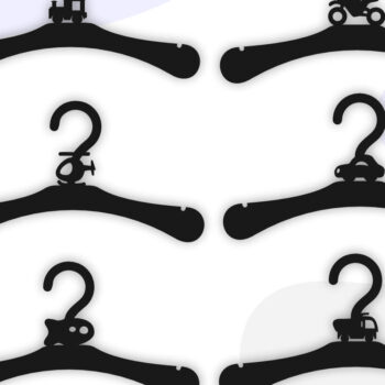 Intra απο ξύλο plywood 3mm-4mm πάχος Baby Hangers , Κρεμάστρα Δίασταση 5x5 cm INTRAFABR-61204096 - Image 1