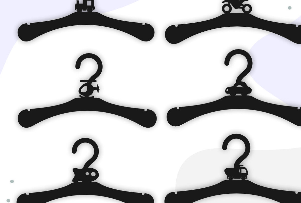 Intra απο ξύλο plywood 3mm-4mm πάχος Baby Hangers , Κρεμάστρα Δίασταση 5x5 cm INTRAFABR-61204096 - Image 1