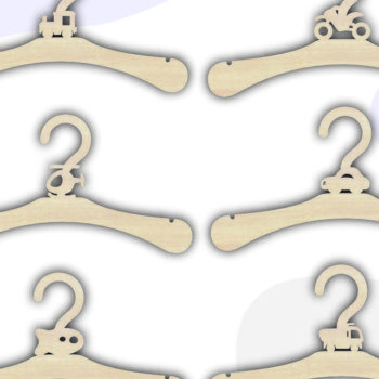 Intra απο ξύλο plywood 3mm-4mm πάχος Baby Hangers , Κρεμάστρα Δίασταση 5x5 cm INTRAFABR-61204096 - Image 2