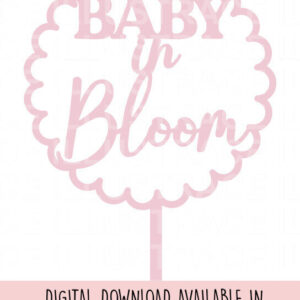 Intra απο ξύλο plywood 3mm-4mm πάχος Baby in Bloom Cake Topper , Baby Δίασταση 15×15 cm INTRAFABR-99972098