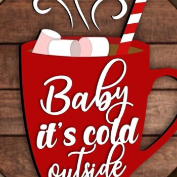 Intra απο ξύλο plywood 3mm-4mm πάχος Baby It's Cold Outside Δίασταση 30x30 cm INTRAFABR-34034132 - Image 1