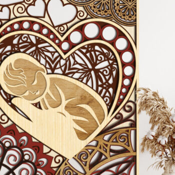 Intra απο ξύλο plywood 3mm-4mm πάχος Πρότυπο κοπής με λέιζερ BABY, με στρώσεις Δίασταση 40x40 cm INTRAFABR-29287645 - Image 3