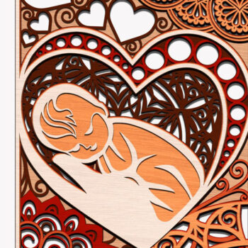 Intra απο ξύλο plywood 3mm-4mm πάχος Πρότυπο κοπής με λέιζερ BABY, με στρώσεις Δίασταση 40x40 cm INTRAFABR-29287645 - Image 8