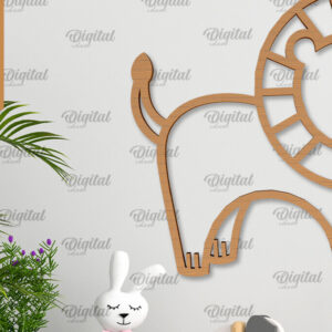 Intra απο ξύλο plywood 3mm-4mm πάχος Διακόσμηση τοίχου Baby Lion Δίασταση 30x20 cm INTRAFABR-102463592